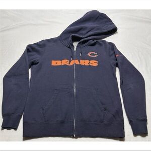 Chicago Bears Full Zip Hooded Jacket Nike NFL Womens Large